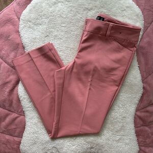 New York & Company Ponte Straight-Leg Trousers in Rose Pink
